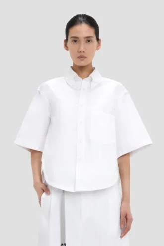 Camicia a trapezio in bianco ottico