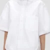 Camicia a trapezio in bianco ottico Camicia a trapezio in bianco ottico