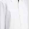 Camicia con pieghe a spillo in bianco Camicia con pieghe a spillo in bianco