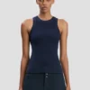 Canotta a costine in blu navy Canotta a costine in blu navy