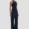 Canotta a costine in blu navy Canotta a costine in blu navy
