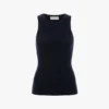 Canotta a costine in blu navy Canotta a costine in blu navy