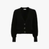 Cardigan con tasche a trecce in nero Cardigan con tasche a trecce in nero