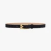 Cintura con fibbia a spillo Dorian in pelle scamosciata blu navy Cintura con fibbia a spillo Dorian in pelle scamosciata blu navy