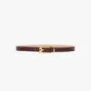 Cintura Dorian con fibbia ad ardiglione in pelle liscia bordeaux Cintura Dorian con fibbia ad ardiglione in pelle liscia bordeaux