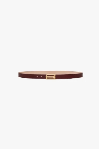 Cintura Dorian in pelle bordeaux