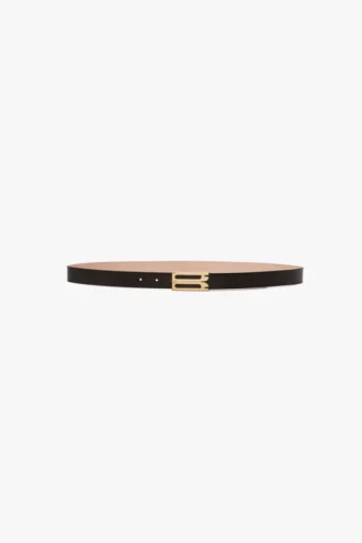 Cintura Dorian in pelle nera