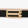 Cintura Dorian in pelle nera