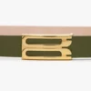 Cintura Dorian standard in pelle liscia color kaki Cintura Dorian standard in pelle liscia color kaki