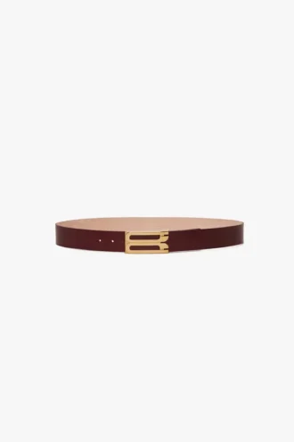 Cintura Jumbo Dorian in pelle bordeaux