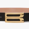 Cintura Jumbo Dorian in pelle nera Cintura Jumbo Dorian in pelle nera