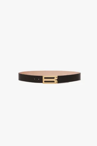 Cintura Jumbo Dorian in pelle nera