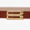 Cintura Micro Dorian in pelle marrone chiaro Cintura Micro Dorian in pelle marrone chiaro