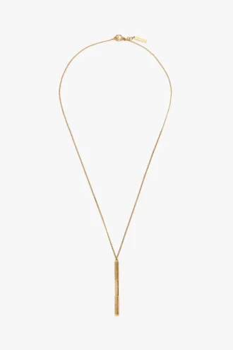 Collana con ciondolo a forma di gemello in oro chiaro