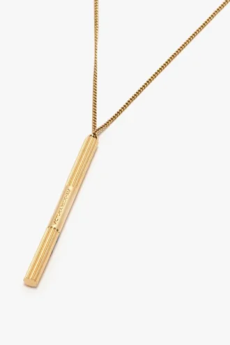 Collana con ciondolo a forma di gemello in oro chiaro