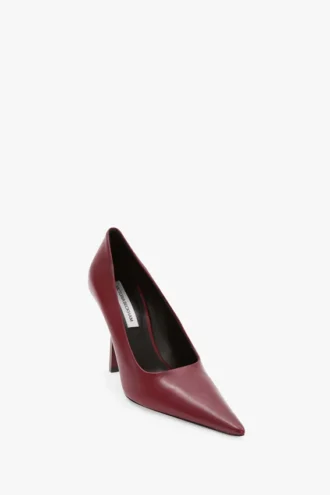 Décolleté con tacco a spillo The Victoria 100 in pelle bordeaux