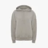 felpa con cappuccio ricamata con il logo in grigio melange felpa con cappuccio ricamata con il logo in grigio melange