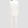 Giacca con revers staccabile in bianco sporco