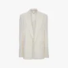 Giacca con revers staccabile in bianco sporco