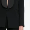 Giacca da smoking con collo a scialle in nero Giacca da smoking con collo a scialle in nero