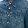Giacca in denim con lavaggio blu medio Giacca in denim con lavaggio blu medio