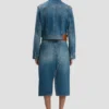 Giacca in denim con lavaggio blu medio Giacca in denim con lavaggio blu medio