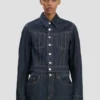 Giacca in denim con lavaggio chiaro