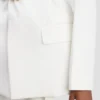 Giacca sartoriale con cintura in avorio