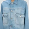 Giacca trucker in denim blu heritage