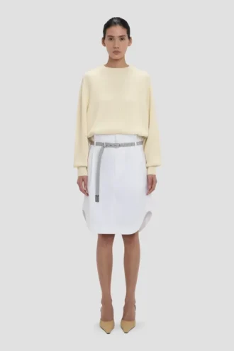 Gonna cargo in bianco ottico