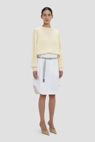 Gonna cargo in bianco ottico
