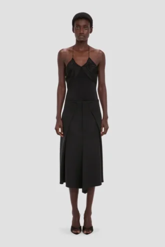 Gonna midi sartoriale in nero