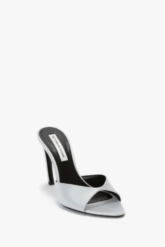 Harlow mule 100 in raso color magnesio