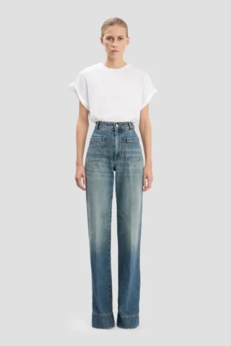 Jeans elasticizzati Alina in lavaggio blu consumato