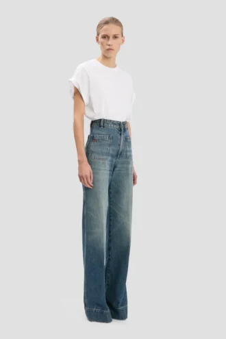 Jeans elasticizzati Alina in lavaggio blu consumato
