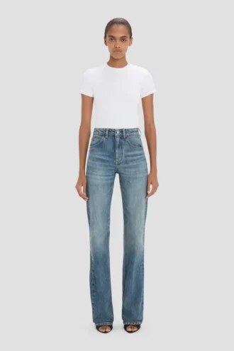 Jeans elasticizzati Julia in lavaggio blu consumato