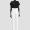 Jeans slim a vita alta in bianco slavato Jeans slim a vita alta in bianco slavato