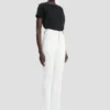 Jeans slim a vita alta in bianco slavato Jeans slim a vita alta in bianco slavato