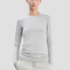 Maglietta a maniche lunghe in grigio melange Maglietta a maniche lunghe in grigio melange