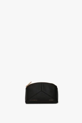 Mini pochette da viaggio The Victoria in pelle nera