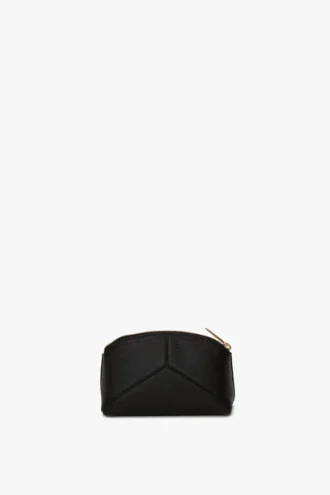 Mini pochette da viaggio The Victoria in pelle nera