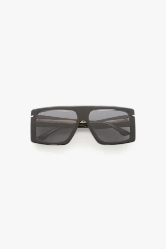 Montatura oversize con parte superiore piatta in nero