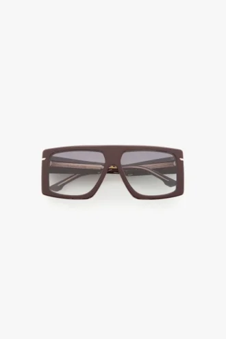 Montatura oversize flat top in bordeaux