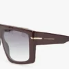 Montatura oversize flat top in bordeaux Montatura oversize flat top in bordeaux