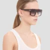 Montatura oversize flat top in bordeaux Montatura oversize flat top in bordeaux