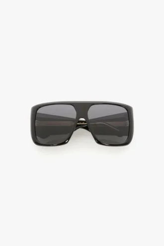 Montatura oversize in acetato morbido di forma quadrata, colore nero