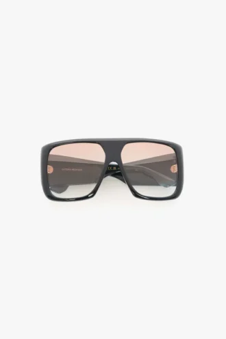 Montatura oversize in morbido acetato blu a forma di quadrato