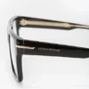 Montatura scolpita flat top in nero Montatura scolpita flat top in nero