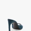Mule Harlow 100 in raso blu verde acqua Mule Harlow 100 in raso blu verde acqua