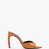 Mule Harlow 100 in raso color bronzo Mule Harlow 100 in raso color bronzo